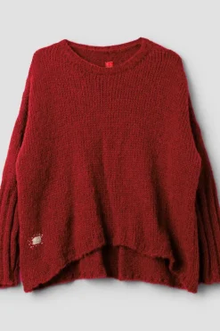 Ewa i Walla Pullover 44991 GURLI im satten rot (red) - superfeine Alpakawolle