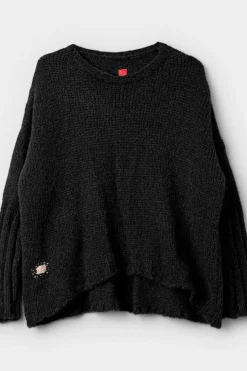 Ewa i Walla Pullover 44991 GURLI in schwarz (black) - superfeine Alpakawolle