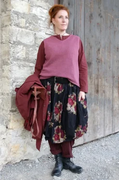 Ewa i Walla Pullunder 33374 GUNDA in himbeerrot (heather) - 80% recycelte Baumwolle
