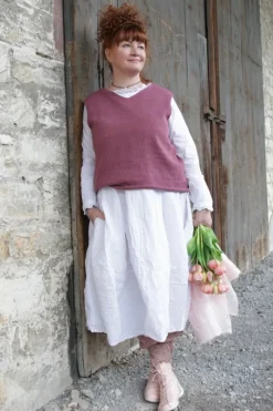 Ewa i Walla Pullunder 33374 GUNDA in himbeerrot (heather) - 80% recycelte Baumwolle