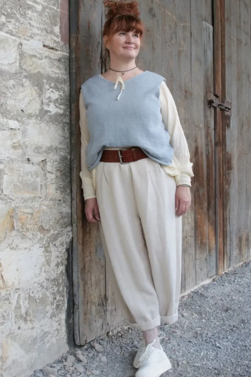 Ewa i Walla Pullunder 33374 GUNDA in hellblau (light blue) - 80% recycelte Baumwolle