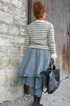 *Ewa i Walla Rock 22237 AILA in graublau (storm blue) - reine Knitterbaumwolle