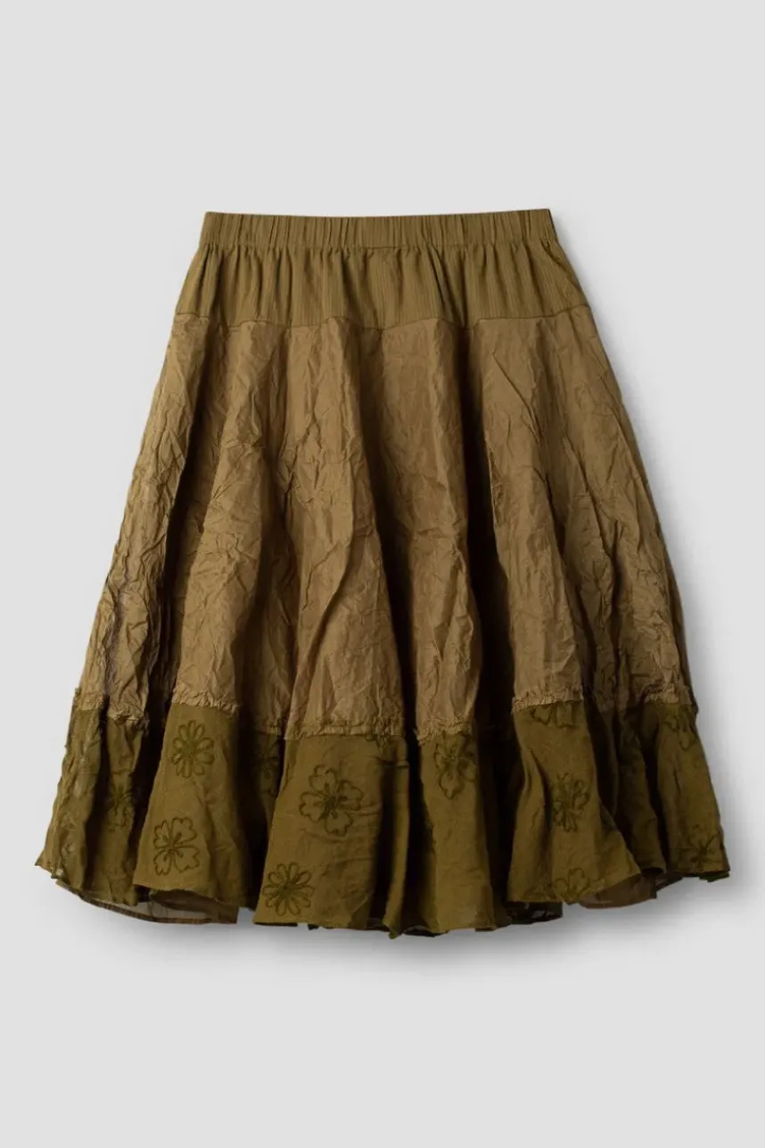 *Ewa i Walla Rock 22253 PIRJO in oliv (olive) - reine Baumwolle mit zarter Stickerei