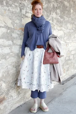 Ewa i Walla Rock ISABELLA 22260 mit zartem Flower Print (original) - reine Knitterbaumwolle