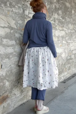 Ewa i Walla Rock ISABELLA 22260 mit zartem Flower Print (original) - reine Knitterbaumwolle