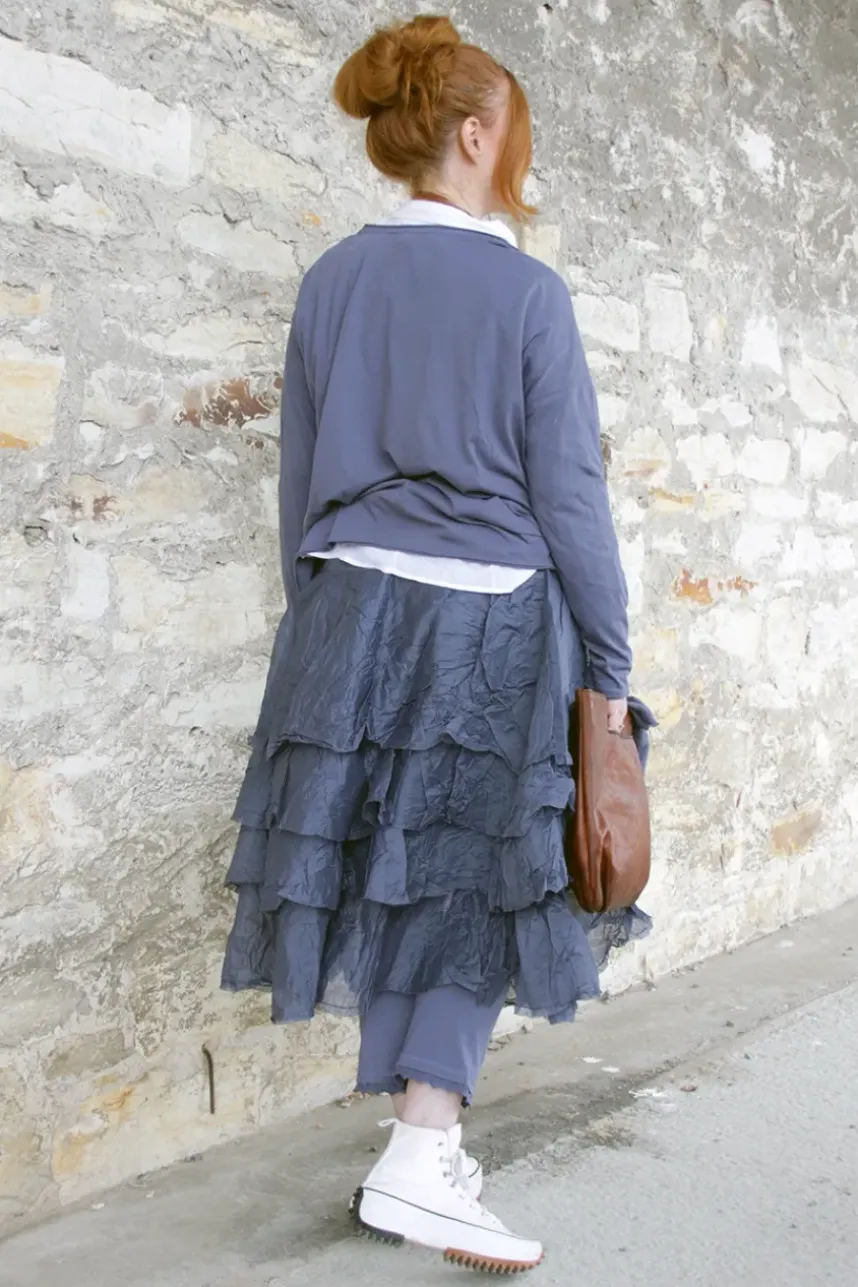 Ewa i Walla Rock TINE 22276 in blau (blue) - Hard Voile aus reiner Baumwolle