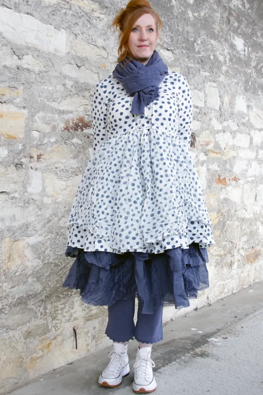 Ewa i Walla Rock TINE 22276 in blau (blue) - Hard Voile aus reiner Baumwolle