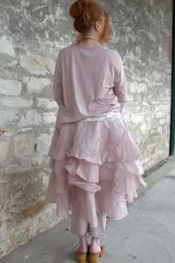 Ewa i Walla Rock TINE 22276 in rose (pale mauve) - Hard Voile aus reiner Baumwolle