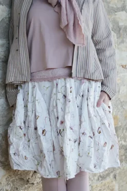 Ewa i Walla Rock VIBEKE 22261 mit zartem Flower Print (original) - reine Knitterbaumwolle