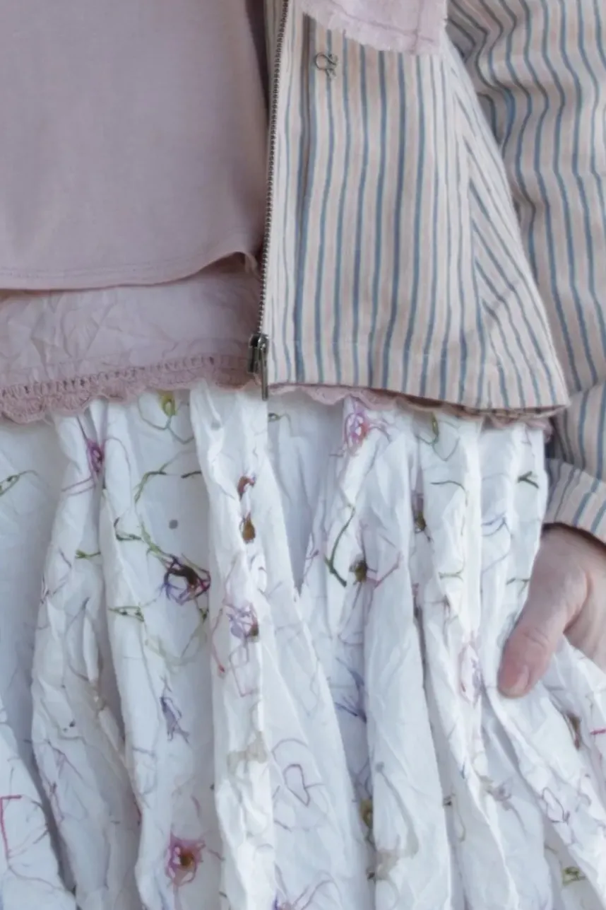 Ewa i Walla Rock VIBEKE 22261 mit zartem Flower Print (original) - reine Knitterbaumwolle