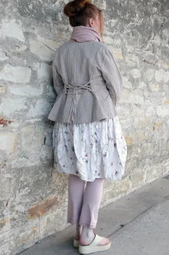 Ewa i Walla Rock VIBEKE 22261 mit zartem Flower Print (original) - reine Knitterbaumwolle