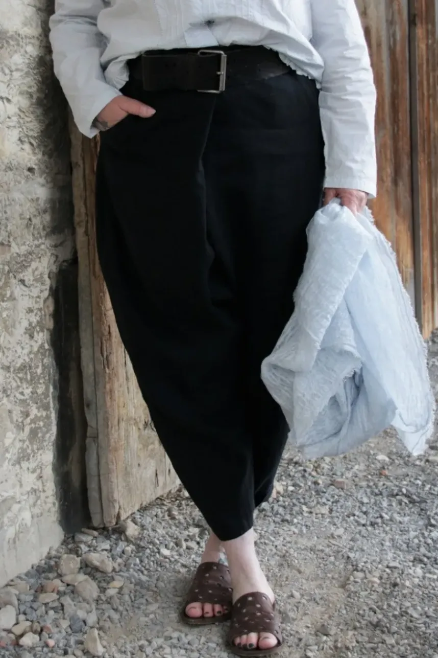 Ewa i Walla Sarouel-Hose 11409 MAJVI in schwarz (black) - softes Leinen