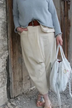Ewa i Walla Sarouel-Hose 11409 MAJVI in cremeweiss (bone white) - softes Leinen