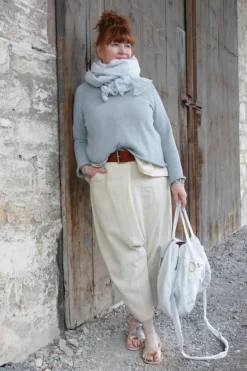 Ewa i Walla Sarouel-Hose 11409 MAJVI in cremeweiss (bone white) - softes Leinen