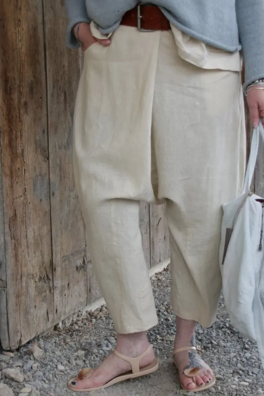 Ewa i Walla Sarouel-Hose 11409 MAJVI in cremeweiss (bone white) - softes Leinen