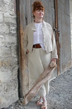 Ewa i Walla Sarouel-Hose 11409 MAJVI in cremeweiss (bone white) - softes Leinen