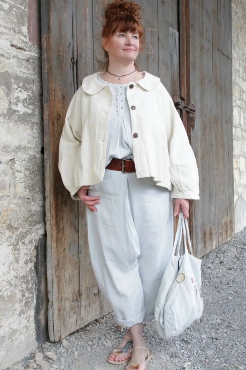 Ewa i Walla Sarouel-Hose 11409 MAJVI in pastellblau (ice blue) - softes Leinen