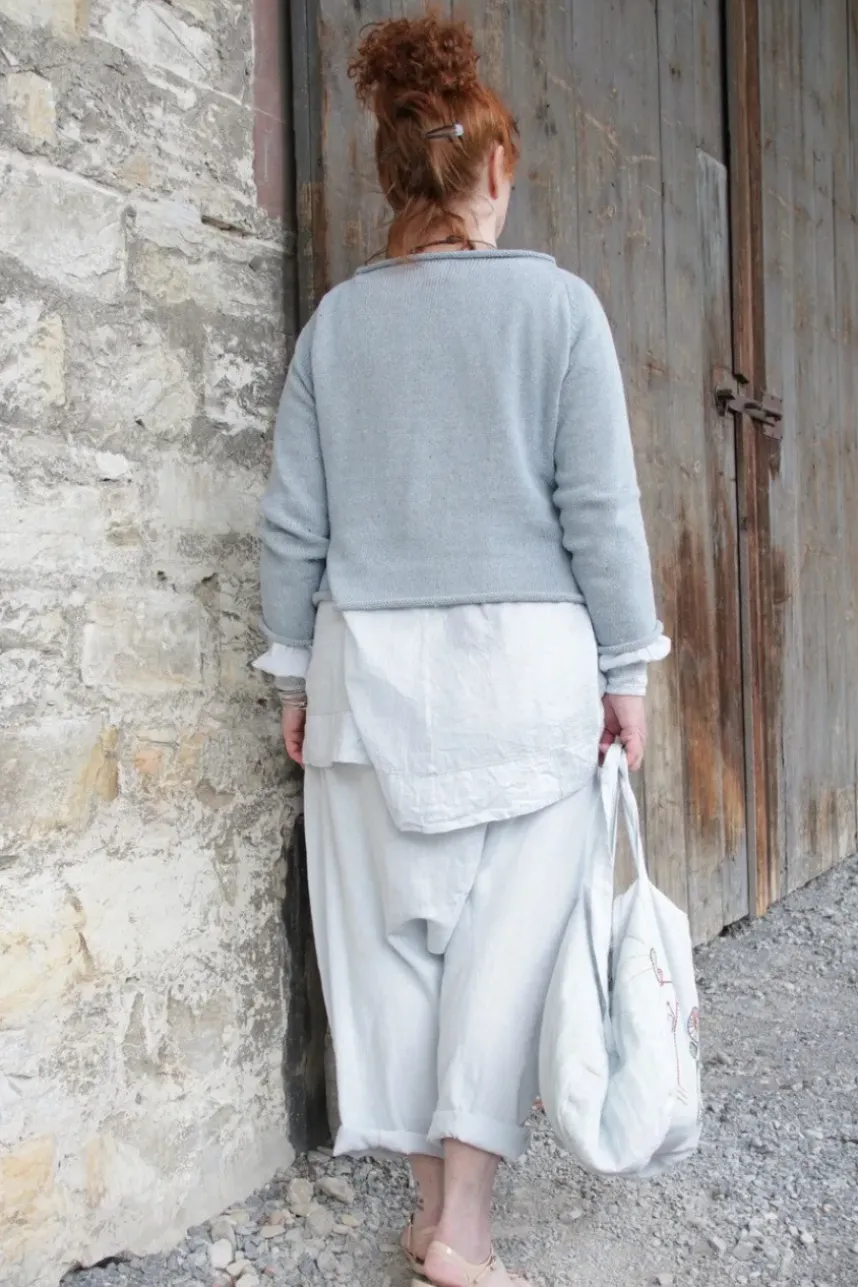 Ewa i Walla Sarouel-Hose 11409 MAJVI in pastellblau (ice blue) - softes Leinen