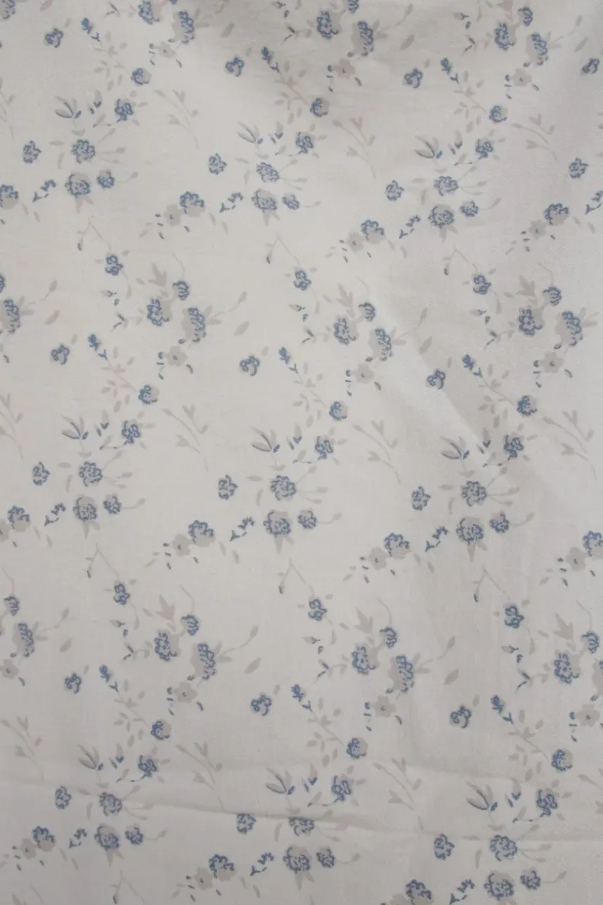 Ewa i Walla Schal 77493 in creme mit Flowerprint - kuscheliger Flanell aus reiner Baumwolle
