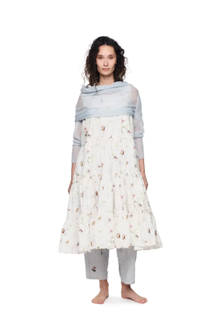 Ewa i Walla Schal BESSIE 77611 in hellblau (light blue) - sehr zarter Baby Alpaka mit Merino Wolle