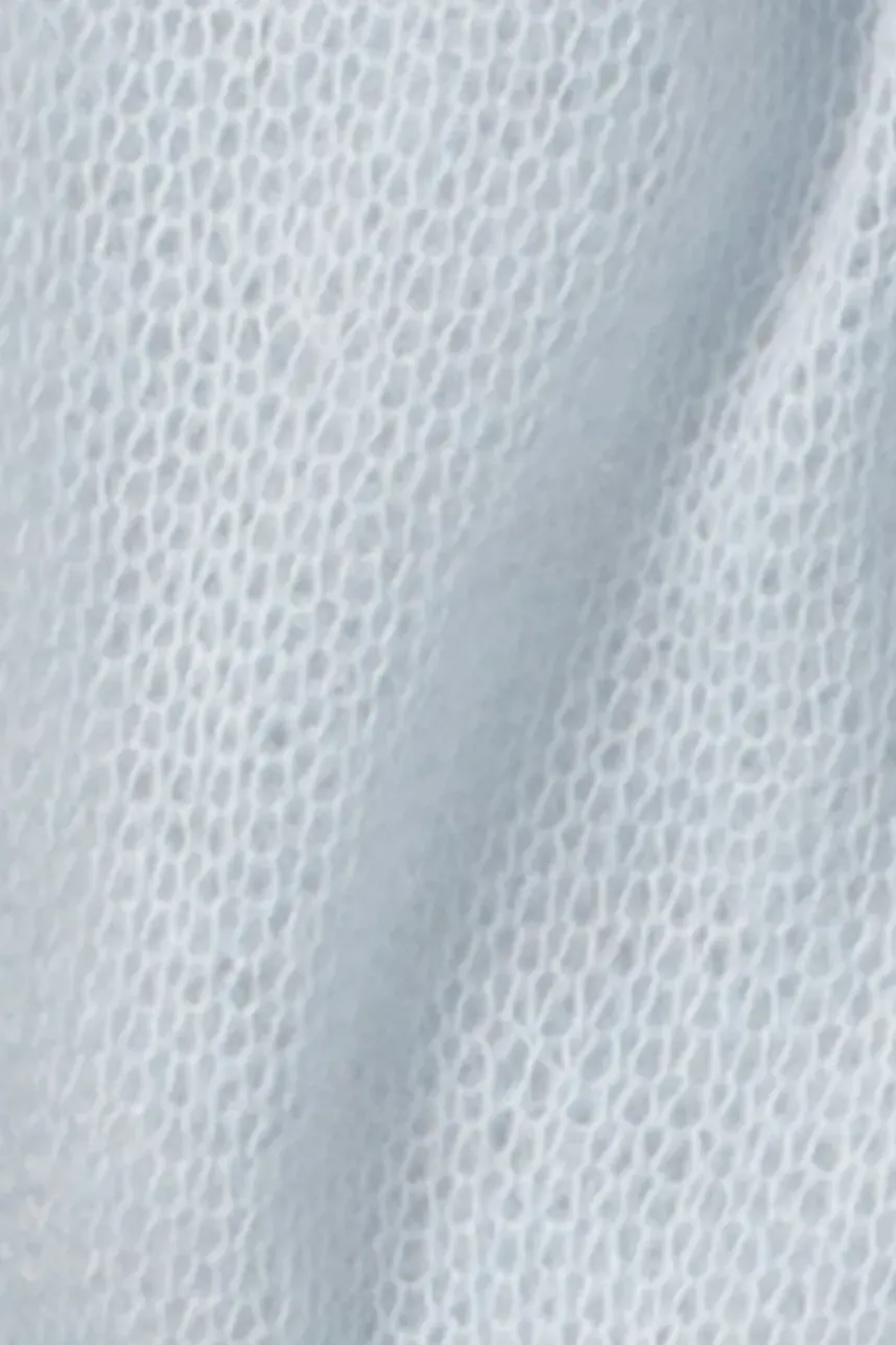Ewa i Walla Schal BESSIE 77611 in hellblau (light blue) - sehr zarter Baby Alpaka mit Merino Wolle