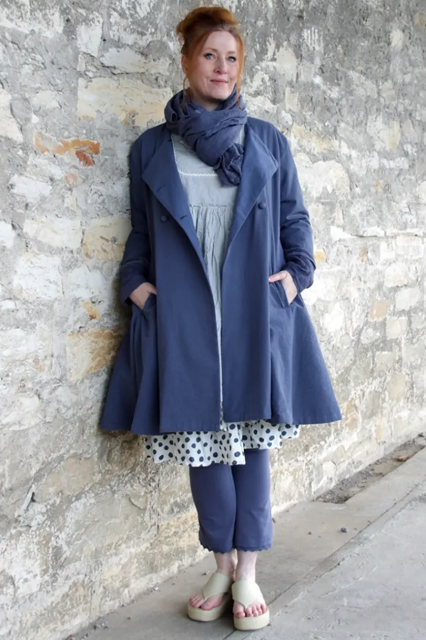 Ewa i Walla Schal JUDY 77610 in blau (blue) - zarte Gaze aus reiner Baumwolle