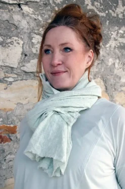 Ewa i Walla Schal JUDY 77610 in zartem mint (soft jade) - zarte Gaze aus reiner Baumwolle