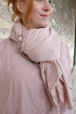 Ewa i Walla Schal JUDY 77610 in rose (pale mauve) - zarte Gaze aus reiner Baumwolle