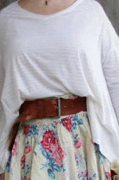 Ewa i Walla Shirt 44975 ELSA in creme mit Ringel in pastellgelb (vanilla striped jersey) - softer Jersey