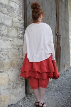 Ewa i Walla Shirt 44975 ELSA in creme mit Ringel in rosa (pink striped jersey) - softer Jersey