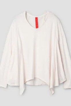 Ewa i Walla Shirt 44975 ELSA in creme mit Ringel in rosa (pink striped jersey) - softer Jersey