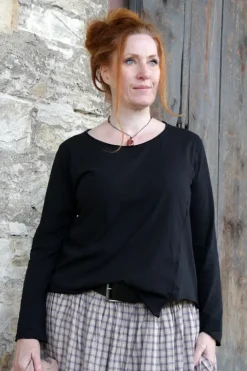*Ewa i Walla Shirt 44987 GISELA in schwarz (black) - softer Jersey aus reiner Baumwolle