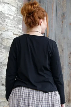 *Ewa i Walla Shirt 44987 GISELA in schwarz (black) - softer Jersey aus reiner Baumwolle