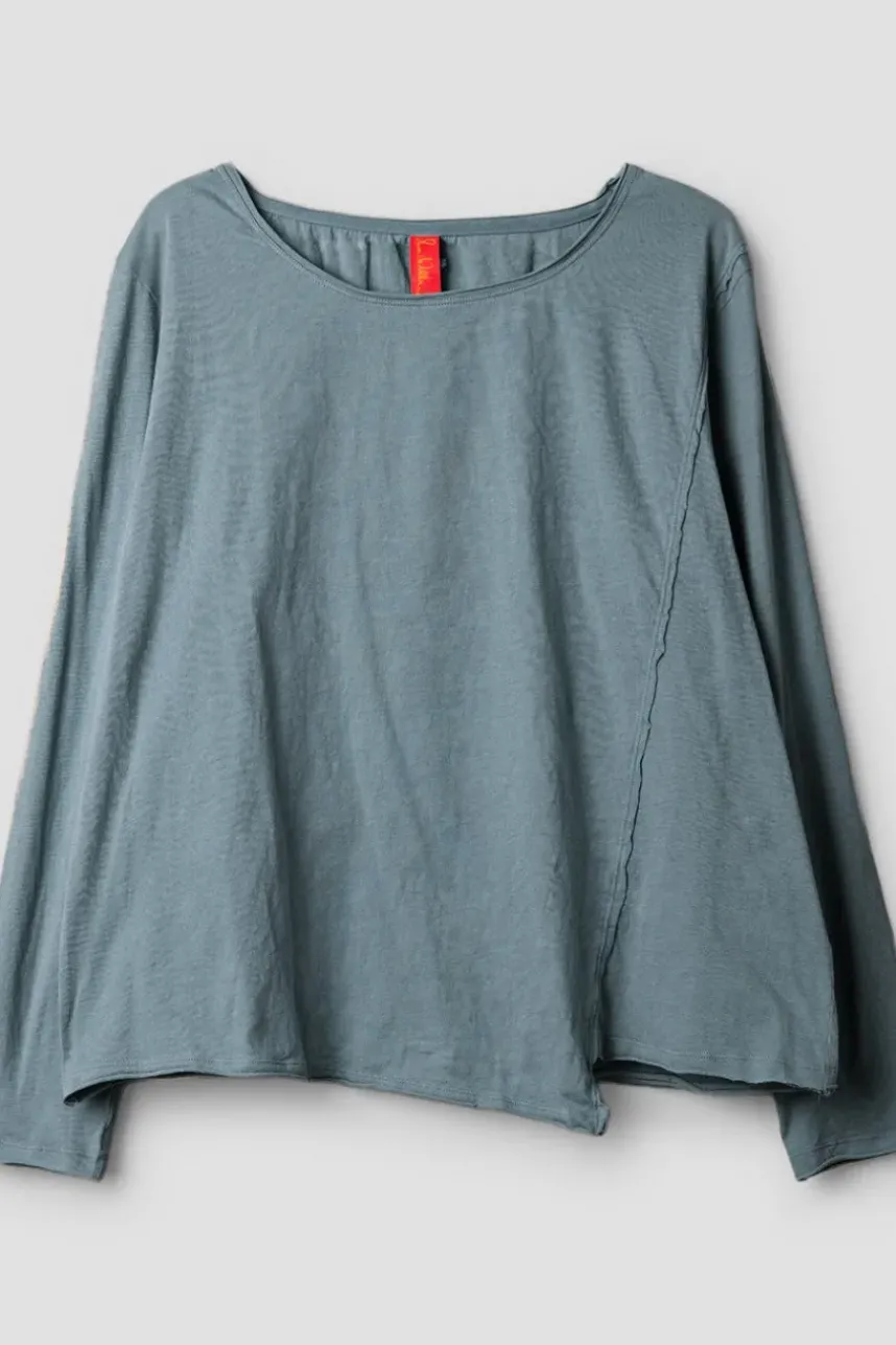 *Ewa i Walla Shirt 44987 GISELA in blau grau (storm blue) - softer Jersey aus reiner Baumwolle