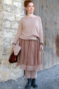 *Ewa i Walla Shirt 44987 GISELA in zartem altrose (taupe) - softer Jersey aus reiner Baumwolle