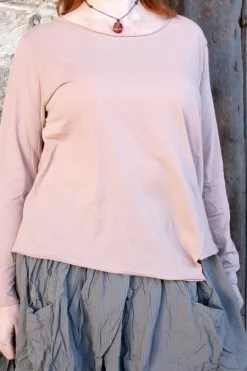 *Ewa i Walla Shirt 44987 GISELA in zartem altrose (taupe) - softer Jersey aus reiner Baumwolle