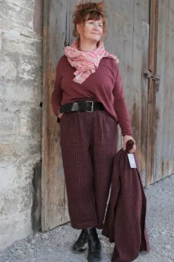 *Ewa i Walla Shirt 44985 GYRID in burgunder rot (burgundy) - Jersey aus reiner Baumwolle