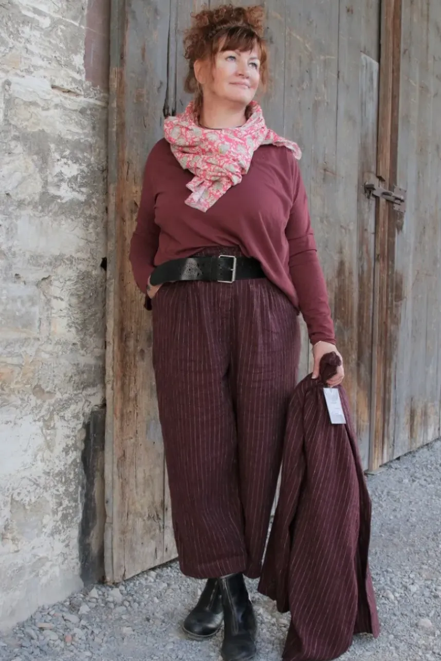 *Ewa i Walla Shirt 44985 GYRID in burgunder rot (burgundy) - Jersey aus reiner Baumwolle