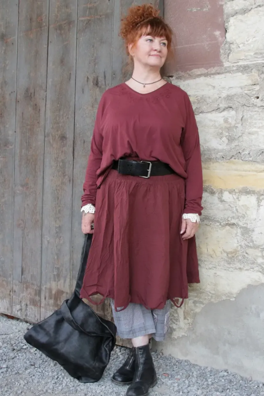 *Ewa i Walla Shirt 44985 GYRID in burgunder rot (burgundy) - Jersey aus reiner Baumwolle