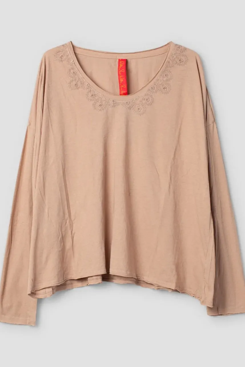 *Ewa i Walla Shirt 44985 GYRID in altrose (taupe) - Jersey aus reiner Baumwolle