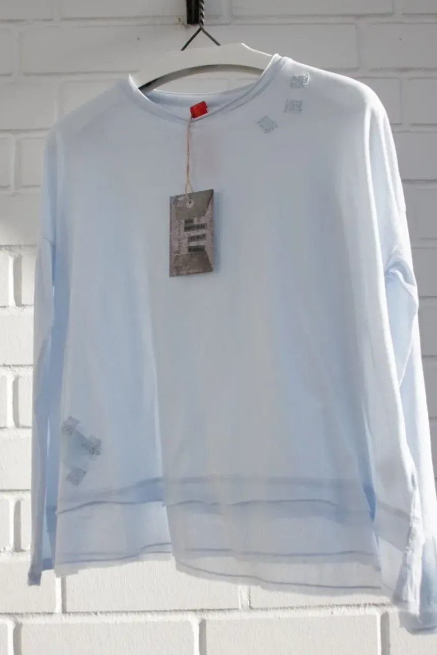 Ewa i Walla Shirt 44977 LYDIA in pastellblau (ice blue) - softer Jersey aus reiner Baumwolle