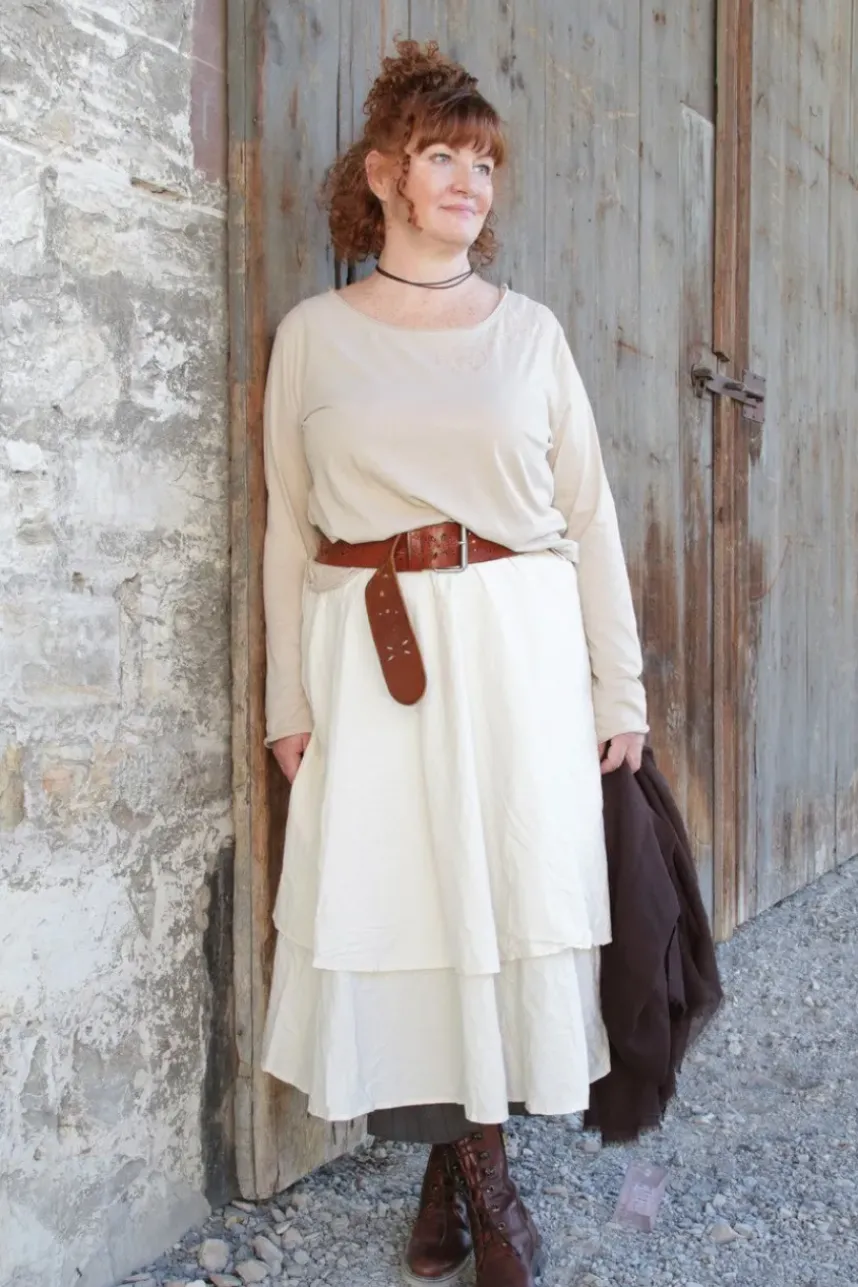 Ewa i Walla Shirt 44943 TYRA in sand/natur (pearl) - Jersey aus reiner Baumwolle