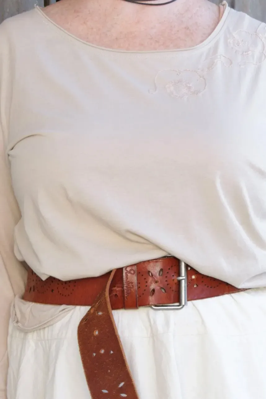 Ewa i Walla Shirt 44943 TYRA in sand/natur (pearl) - Jersey aus reiner Baumwolle