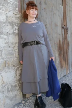 Ewa i Walla Shirt 44943 TYRA in graublau (dim grey) - Jersey aus reiner Baumwolle