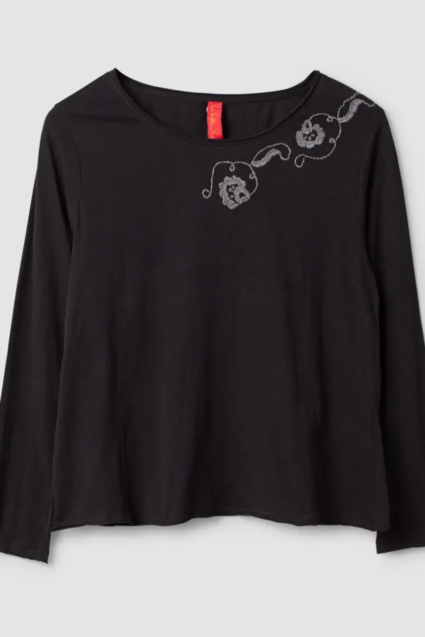 Ewa i Walla Shirt 44943 TYRA in vintage schwarz (black) - Jersey aus reiner Baumwolle