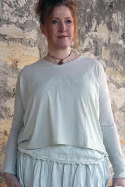 Ewa i Walla Shirt ZITA 44146 in zartem mint (soft jade) - softes Jersey aus reiner Baumwolle