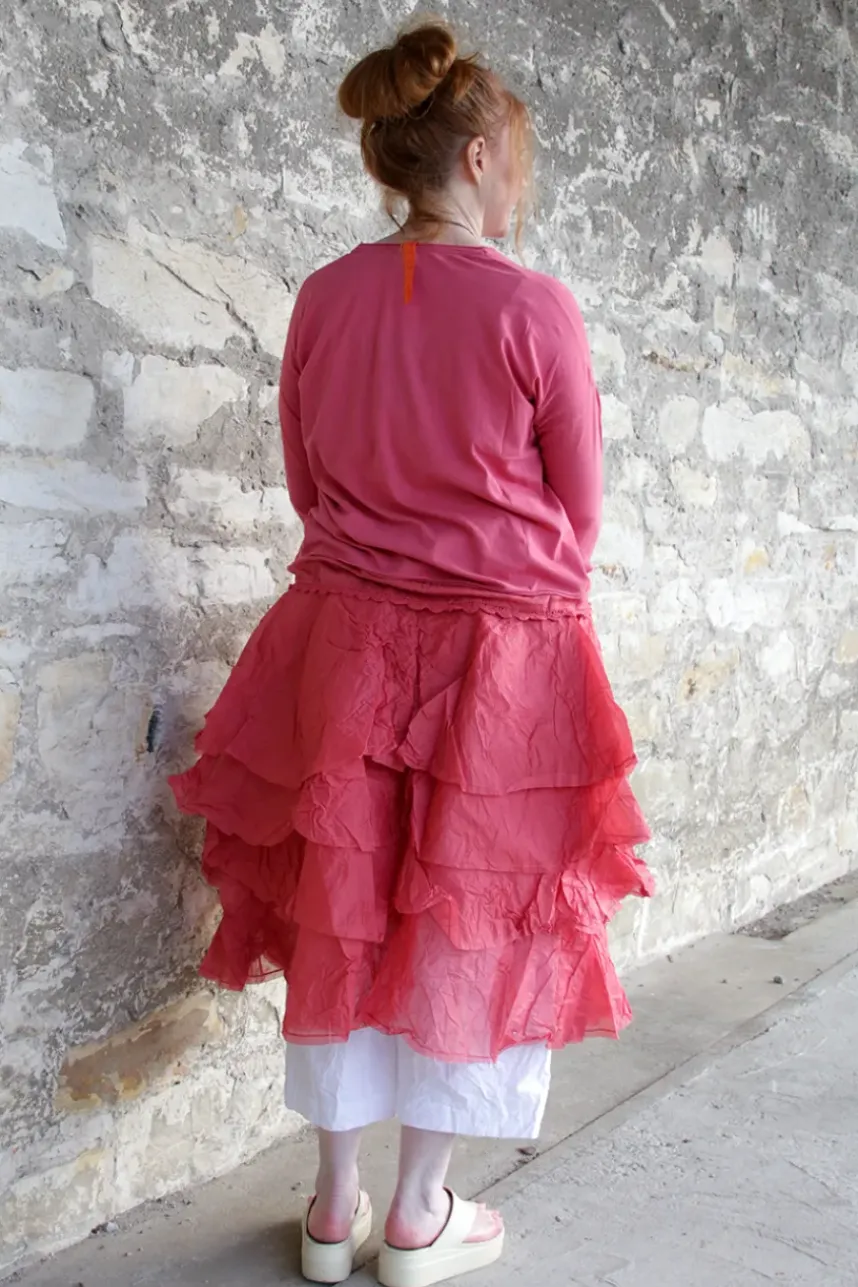 Ewa i Walla Shirt ZITA 44146 in korallenrot (cerise) - softes Jersey aus reiner Baumwolle
