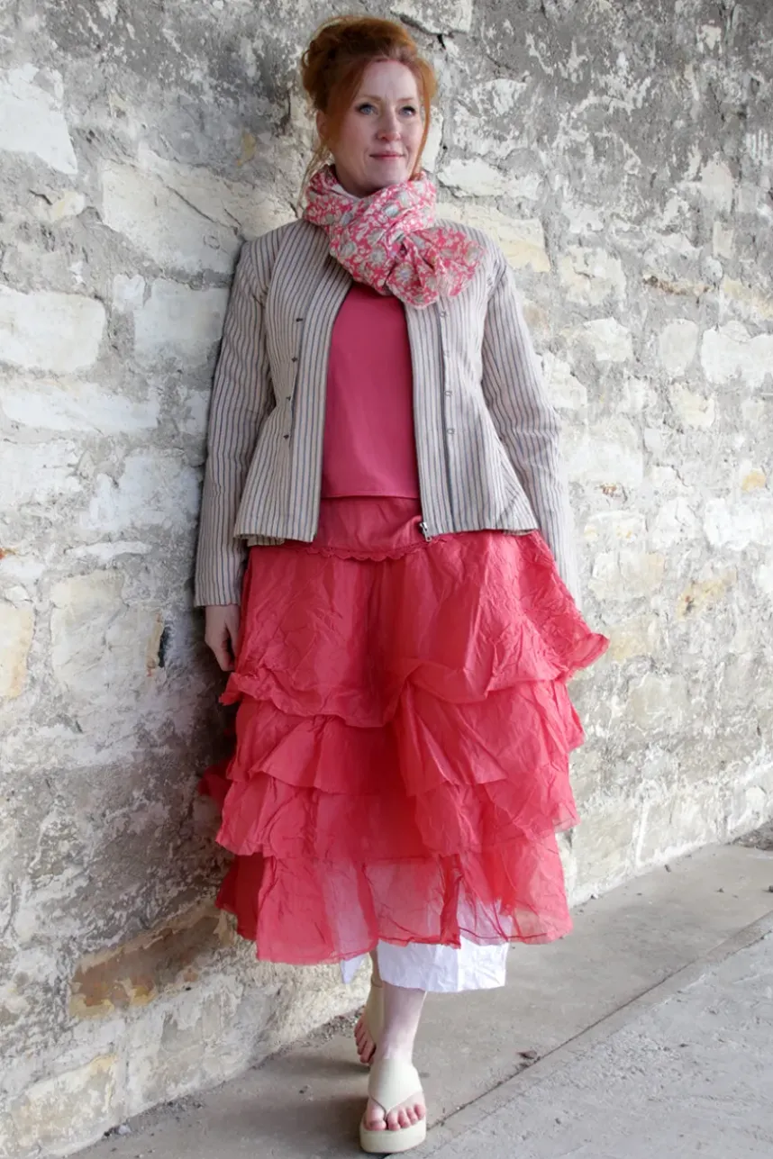 Ewa i Walla Shirt ZITA 44146 in korallenrot (cerise) - softes Jersey aus reiner Baumwolle