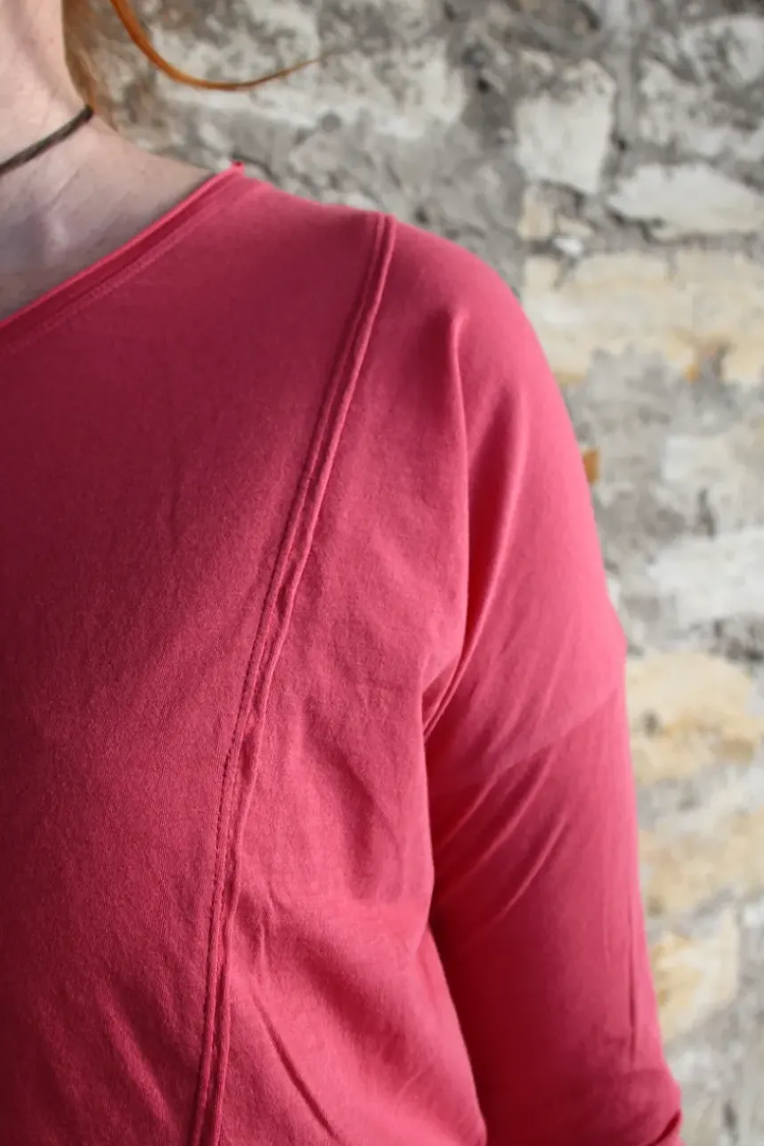 Ewa i Walla Shirt ZITA 44146 in korallenrot (cerise) - softes Jersey aus reiner Baumwolle