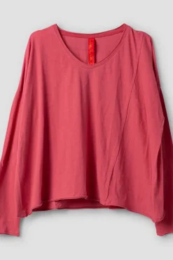 Ewa i Walla Shirt ZITA 44146 in korallenrot (cerise) - softes Jersey aus reiner Baumwolle